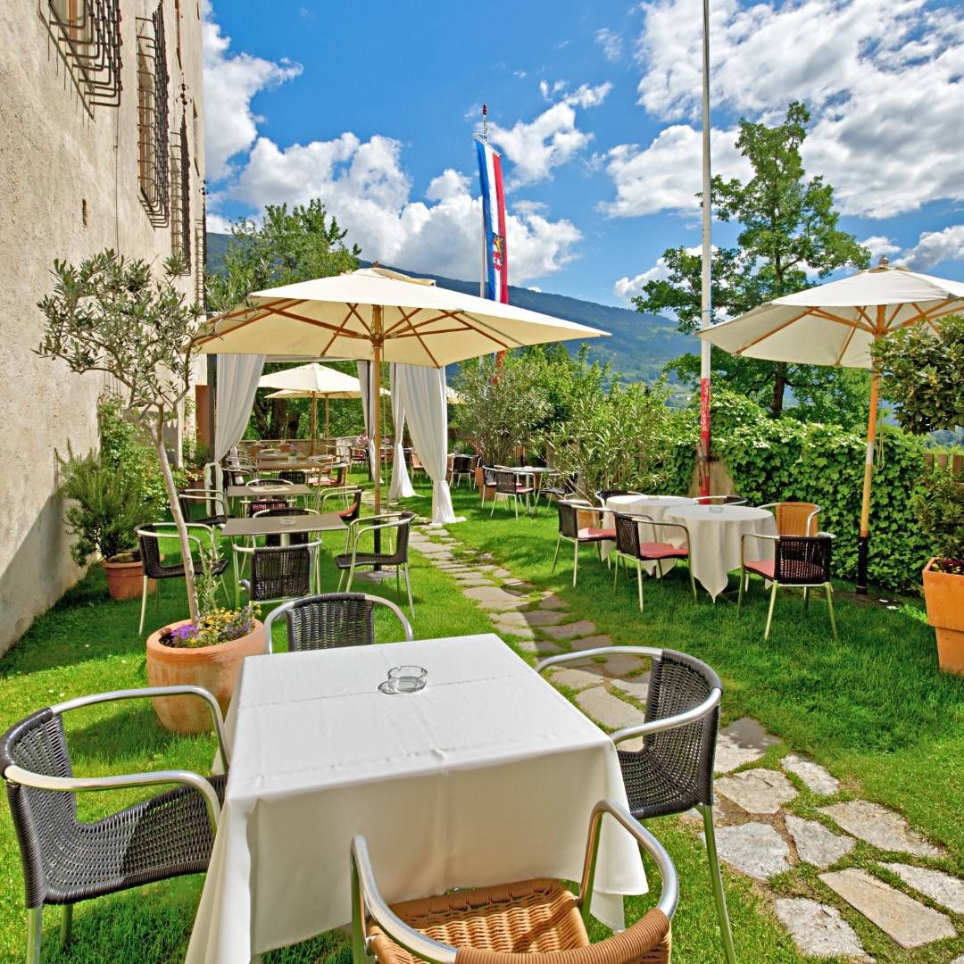 Die Terrasse des Schlosscafés (c) Museum Schloss Bruck, Wolfgang Retter