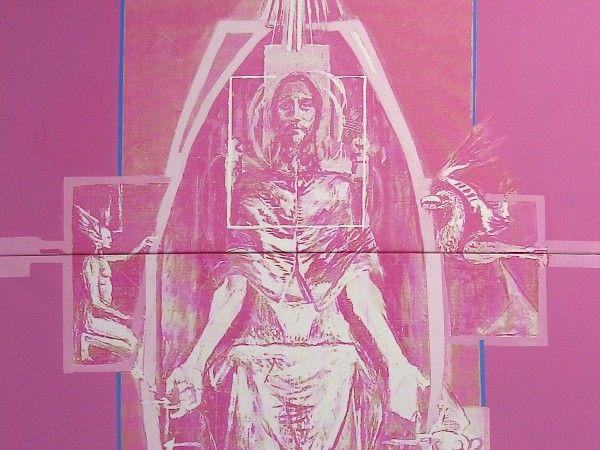 Susi Pop, o.T. (Christ in Glory nach Graham Sutherland), 2025 © Zwinger Galerie, Berlin